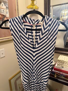 Matilda Jane x Joanna Gaines Navy and White Striped Sleeveless Jumpsuit Romper